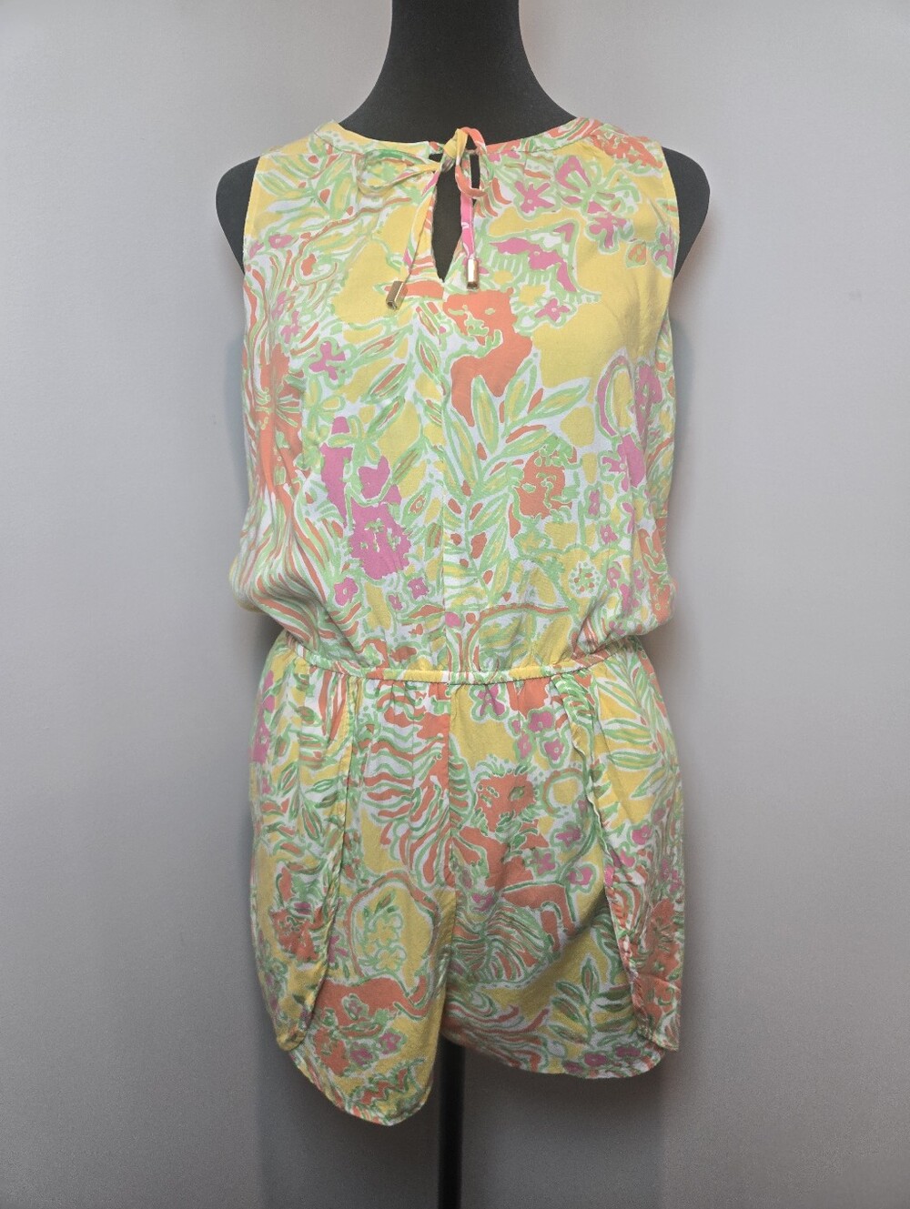 Lilly Pulitzer Target Romper Happy Place Challis Jumper Medium Preppy Tropical